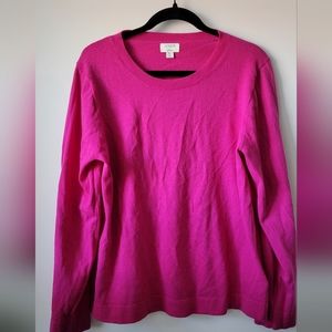 J Crew xl teddie sweater in magenta